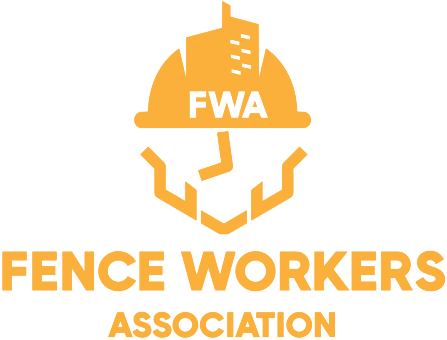 Logo for the Fwa Fence Workers Association specializing in residential chain link fences.